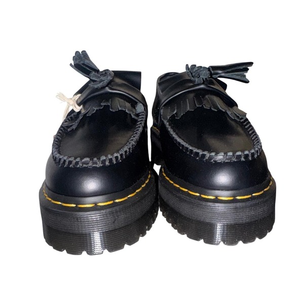 New w/Tags! Dr Martens Tassel Loafers Black Leather Platform Lug Sole Mens 8 - Picture 12 of 16